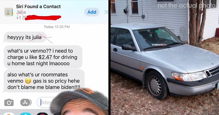 Man Gets A Ride From A “Friend Of A Friend” Who Then Sends Him A Message Asking For His Venmo So He Can Pay $2.47 For Gas