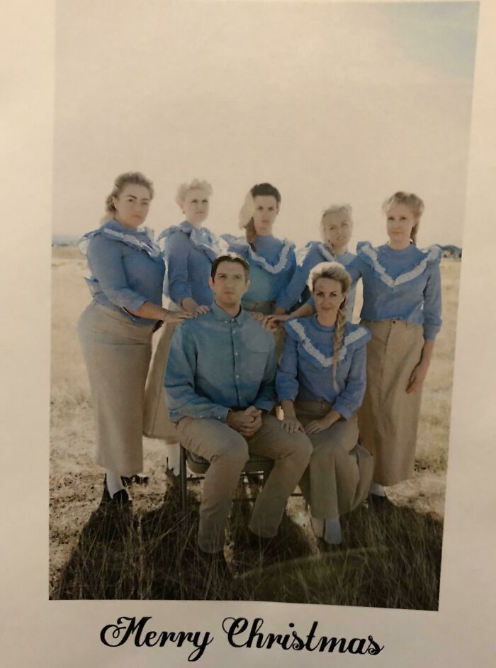 My Mormon Co-Worker Finds It Funny When People Ask If He Has Multiple Wives (He Doesn’t). For His Christmas Card, He Decided To Commit To The Bit To Freak People Out