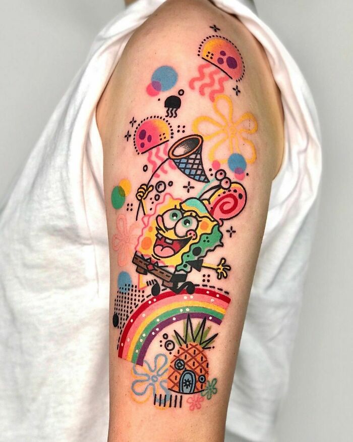 spongebob sleeve tattooTikTokSuche