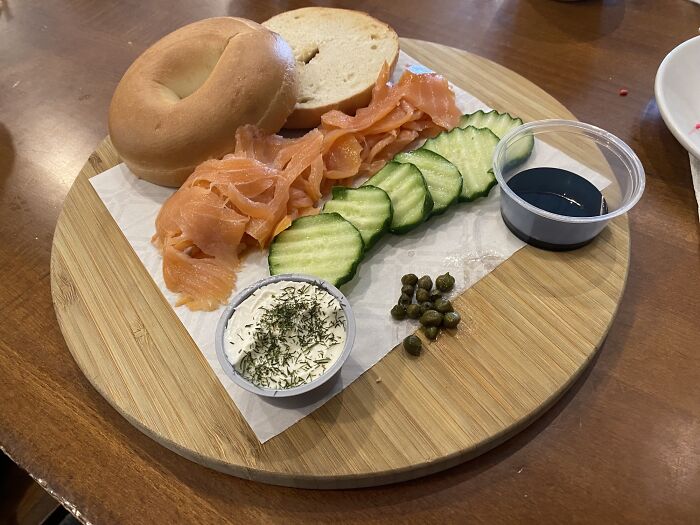 Ordered A Lox Bagel. It Was Served Like This And I Had To Assemble It Myself