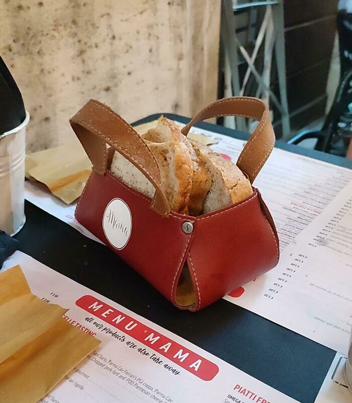 Sliced Bread In A Leather Bag