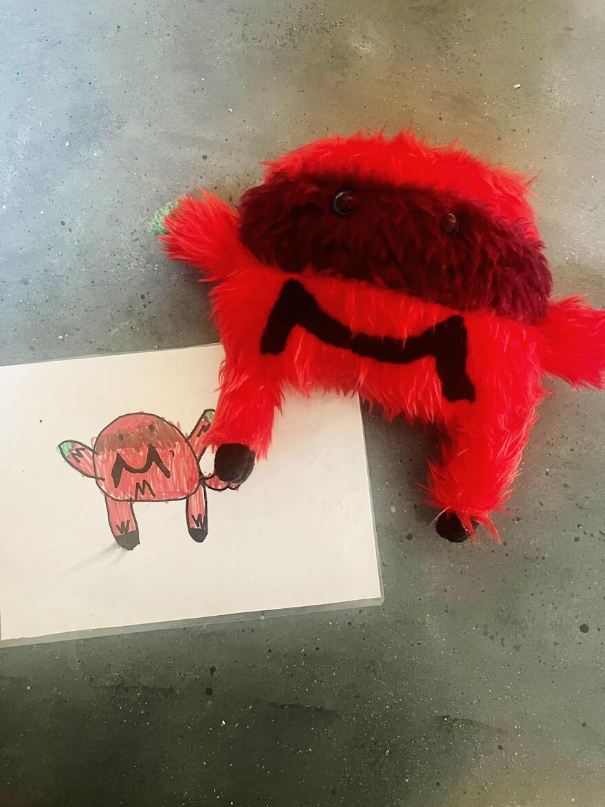 This Teacher Creates Stuffed Animals Based On Her Students' Drawings (12 Pics)