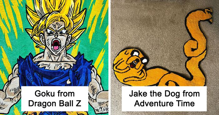 Popular Anime And Cartoon Characters Made Into Rugs By A Carpet Nerd (32 Pics)