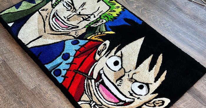 This Artist Makes Carpets Of Popular Anime And Cartoon Characters (32 Pics)