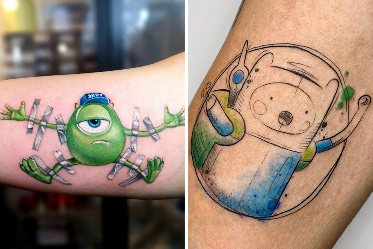 Top 20 Cartoon Tattoo Designs  Ace Tattooz  Art Studio