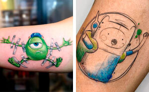 50 Cartoon Tattoos For A Sweet Hit Of Nostalgia