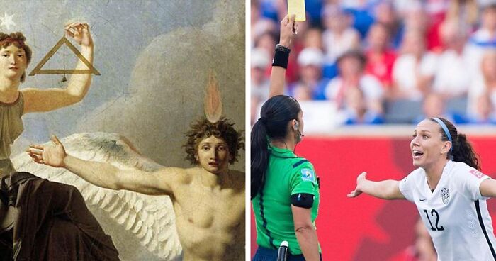 70 Funnily Accurate Comparisons of Art Pieces And Sports Moments By This Artist (New Pics)