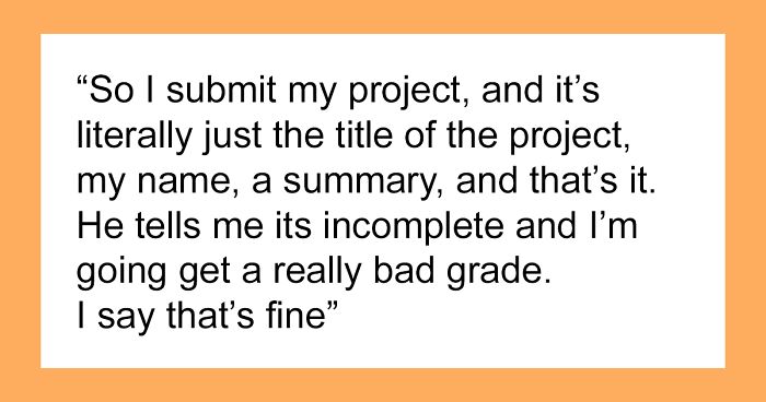 Student Submits Only The Title Page For Last Assignment Because They Know Worst Class Grade Will Be Dropped, Enrages The Professor