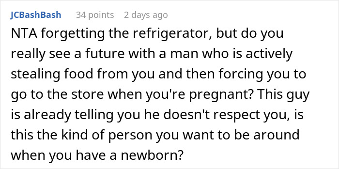 "Am I The Jerk For Buying A Separate Fridge For Our Garage And Putting A Lock On It To Keep My Husband Out?"