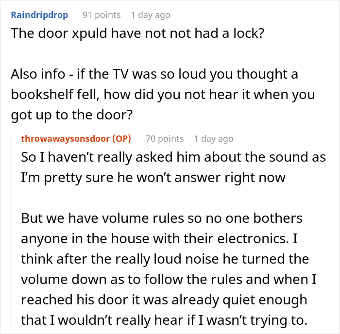 Mom Force Sun Slipped - Mother Asks Whether She's In The Wrong For Removing The Door To Her Son's  Room Indefinitely, The Internet Responds | Bored Panda