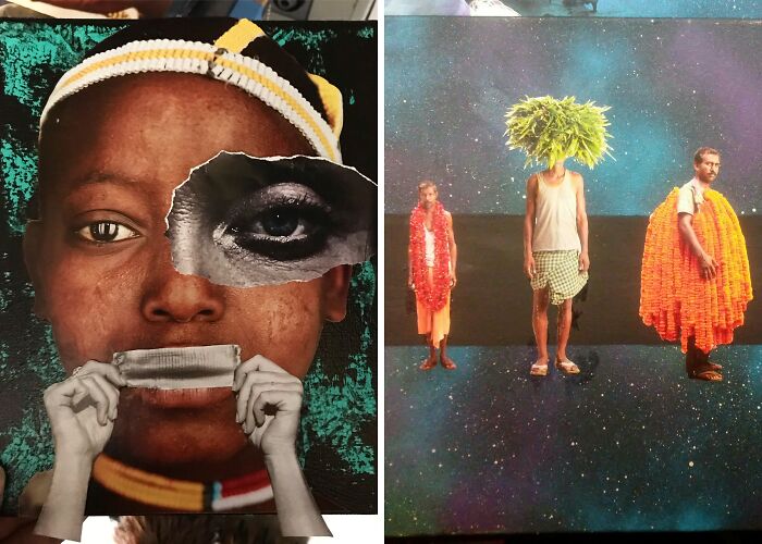 I Upcycle Canvases, Cut Up Magazines, And Use Paints To Make My Art (20 Pics)