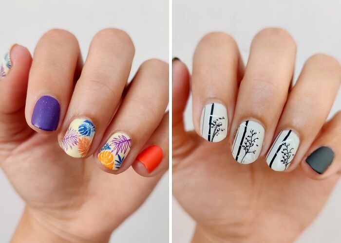 Inspired By 8 Nail Art Designs For Short Nails I Chose To Create On My Own Nails As Well