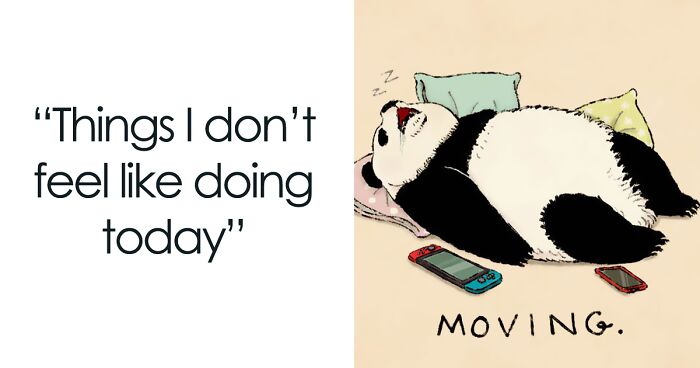 I Created These 22 Illustrations Of A Middle-Aged Panda That Faces Common Life Issues