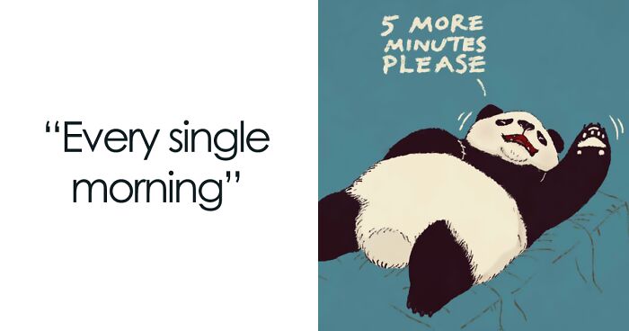 I Create Illustrations Of A Middle-Aged Panda, And Here Are 22 That You Might Find Very Relatable