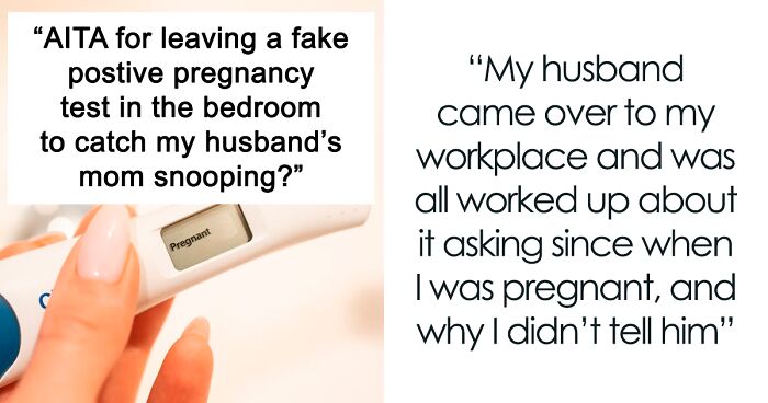 MIL Finds A Pregnancy Test In Woman's Trash Can And Announces It To Everyone, But It's Actually A Fake One Set Up To Catch Her Snooping