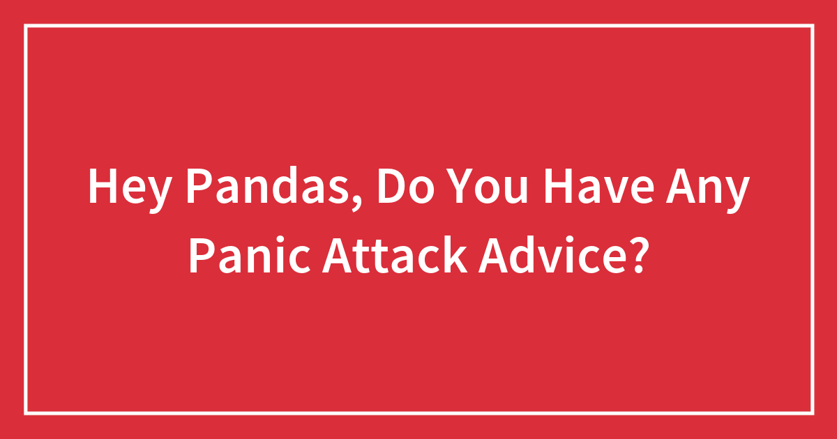 Hey Pandas, Do You Have Any Panic Attack Advice? | Bored Panda