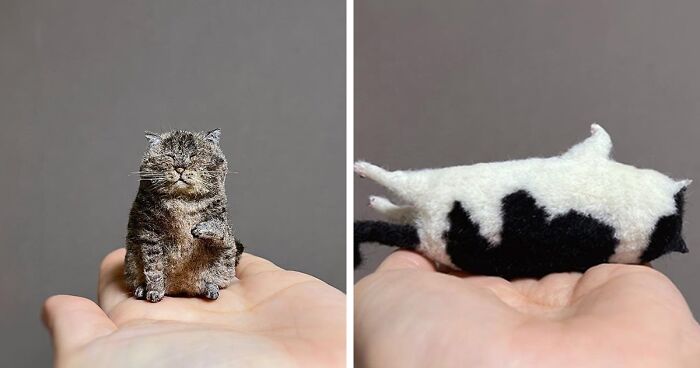 Incredibly Realistic-Looking Tiny Cats Felted By This Japanese Artist (45 Pics)