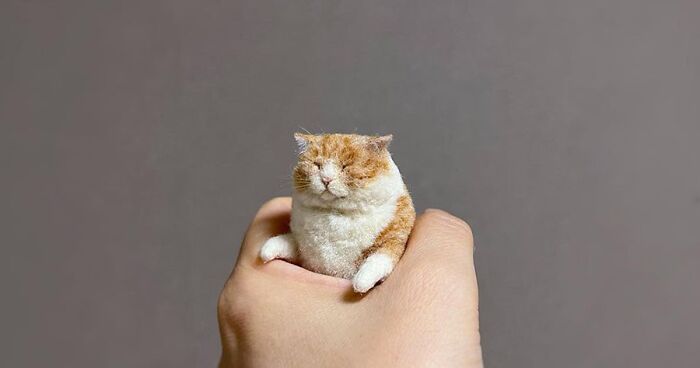 This Artist Creates Adorable Felted Cats That Can Fit Into Your Palm (45 Pics)