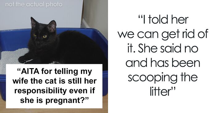 Guy Refuses To Help Pregnant Wife Clean Cat's Litter Box Because He Never Wanted The Cat, People Tell Him To Step Down From His Toxic Mindset