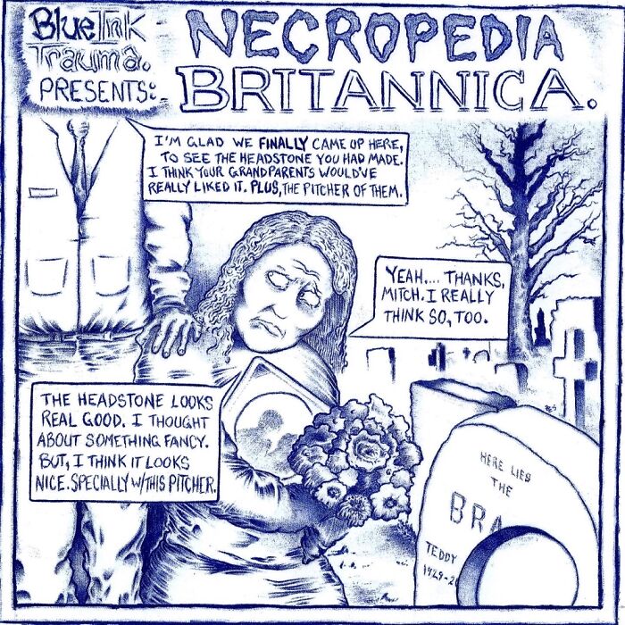 I Create Comics Called "Blue Ink Trauma" And This Is Vol. VII: Necropedia Britannica