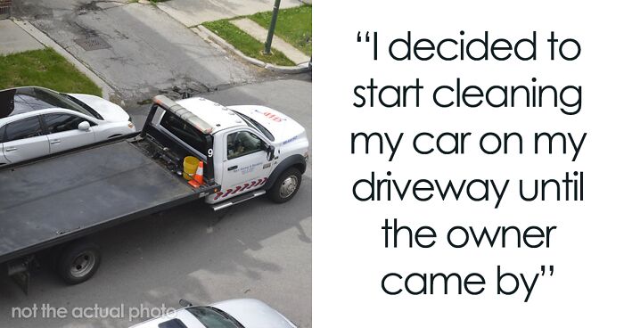 Entitled Driver Blocks This Person's Driveway Instead Of Parking In A Free Spot, Learns His Lesson When His Van Gets Towed