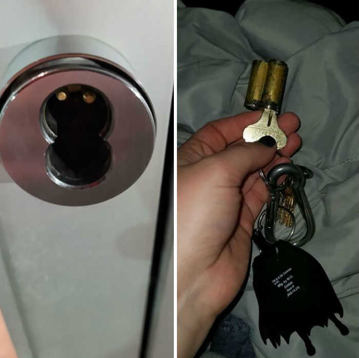Can't Get Into Work This Morning Because The Closer Didn't Realize They Took Home The Core To The Door Lock