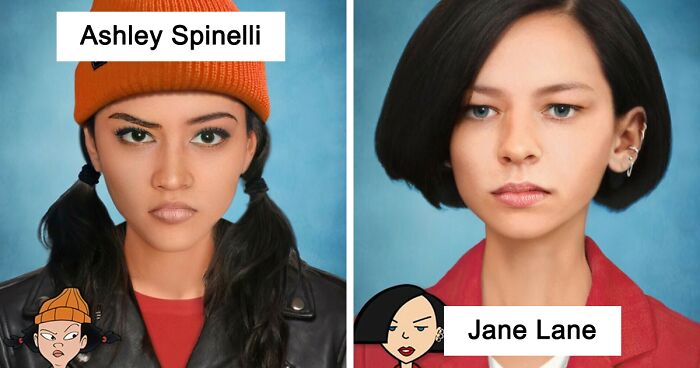 Artist Creates Realistic School Portraits Of 50 Anime And Cartoon Characters From The '90s