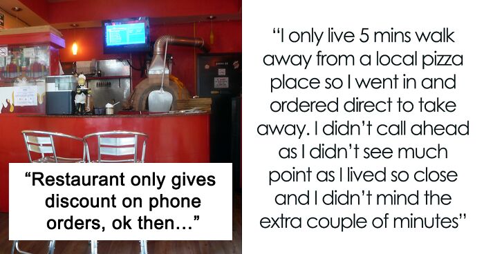 Customer Calls Pizzeria In Front Of Its Staff When Told That Discounts Apply To Phone Orders Only