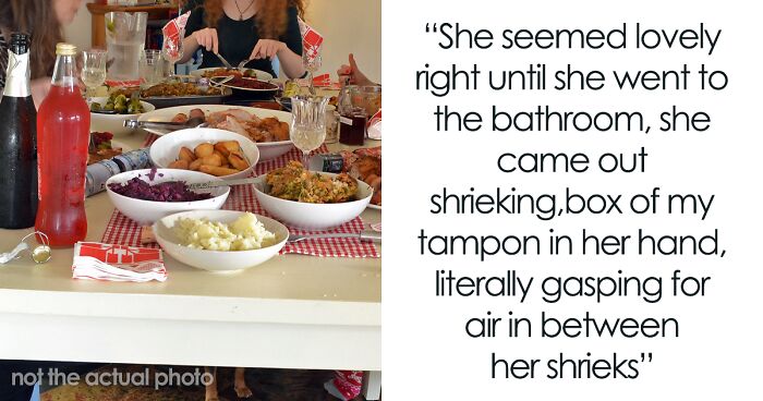 'Guestzilla' Leaves Christmas Dinner Huffing And Puffing After Discovering A Box Of Tampons In Her SIL's Bathroom 'Visible For Everyone'