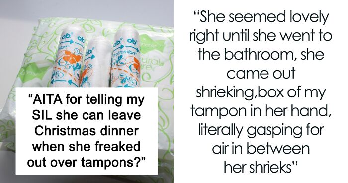 “[Am I The Jerk] For Telling My SIL She Can Leave Christmas Dinner When She Freaked Out Over Tampons?”