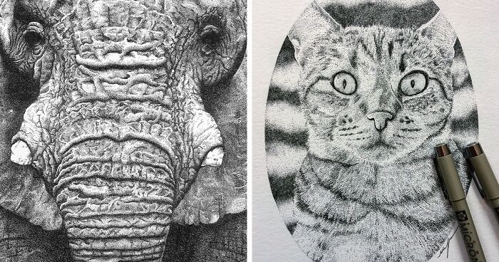 Here Are Some Of The Stippling Drawings I Made Over The Last Couple Of Years (32 Pics)