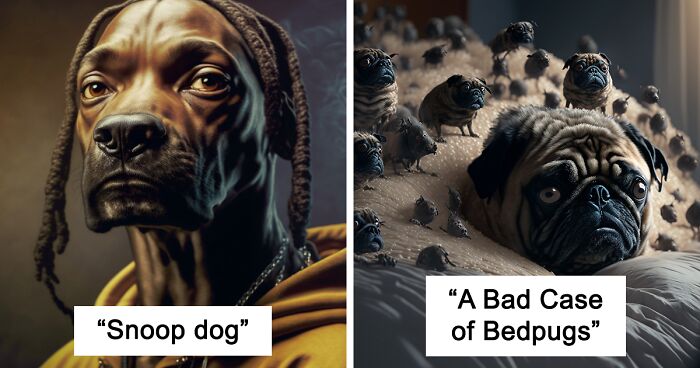 I Wanted To Entertain Myself By Seeing What Dog Puns Would Actually Look Like, And Here Are 27 Images Generated With An AI