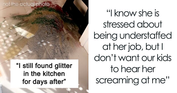 Woman Puts Glitter Under The Coffeemaker To Prove That Husband Doesn't Clean Well Enough, He Confesses He's Tired Of 