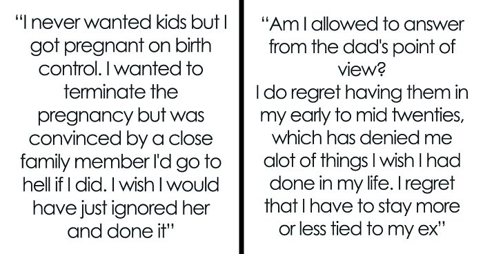 People In This Online Group Reveal The Reasons Why They Regret Becoming Parents (41 Responses)