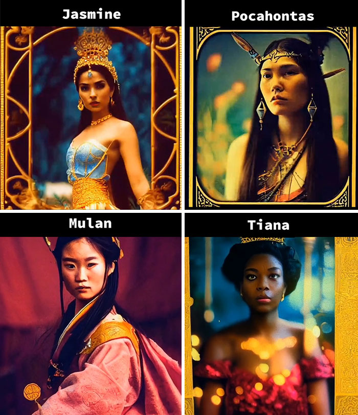 Asking AI To Show Disney Princesses As Tarot Cards