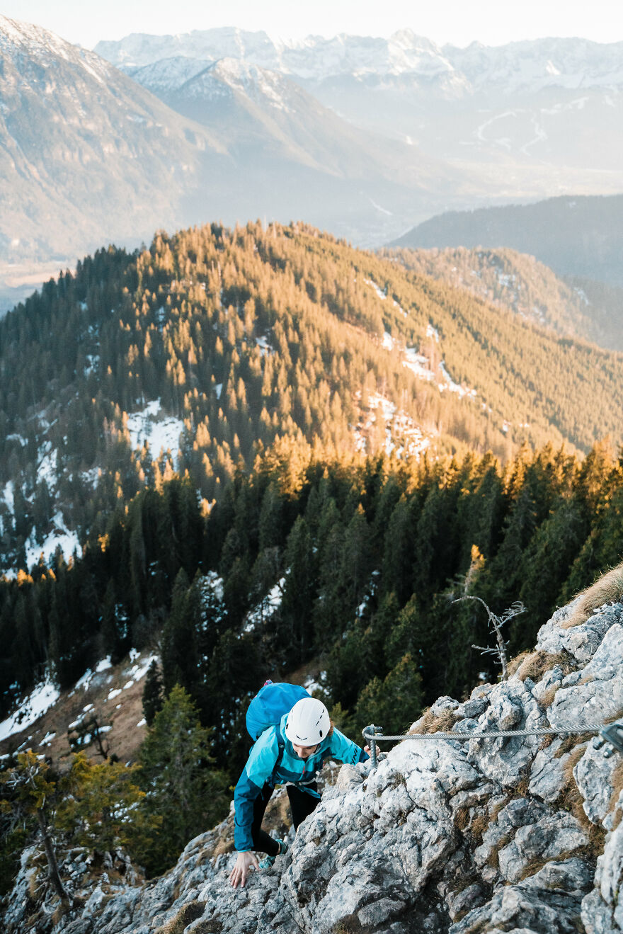 Early Spring Via Ferrata In The Bavarian Alps