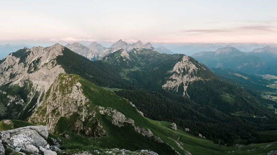 Sunset On The Aggenstein, Straddling The Germany/Austria Border