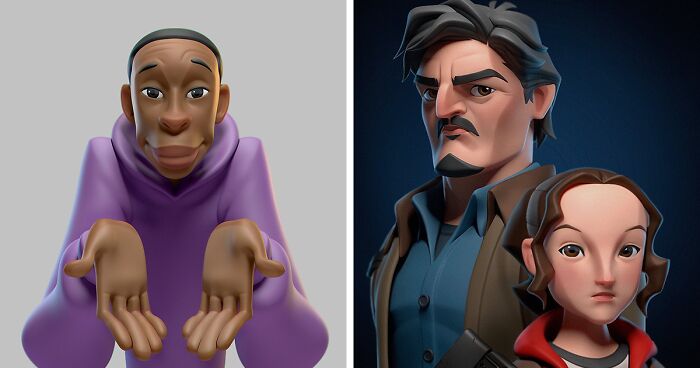 This Artist Transforms Well-known Characters And Celebrities Into 3D Cartoon Caricatures (47 Pics)