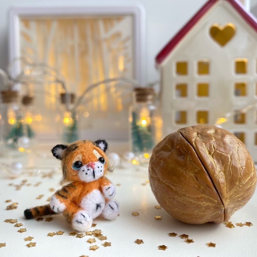 Miniature Tiger Crocheted