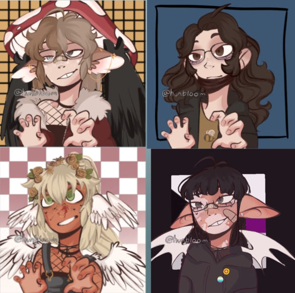 dreamcore ocs i made! (using picrew because lazy-)
