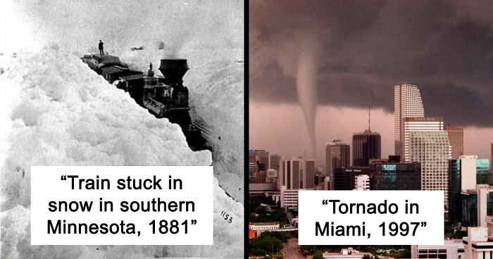 This Twitter Account Is Compiling Weather Pictures From The Past, And Here Are 113 Of The Most Interesting Ones