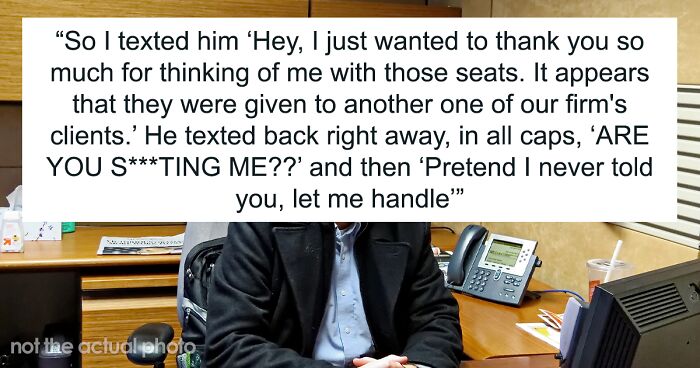 Client Gifts Super Bowl Tickets To This Employee, Boss Gives Them To Someone Else, Gets Taught A Hard Lesson With The Client's Revenge Plan