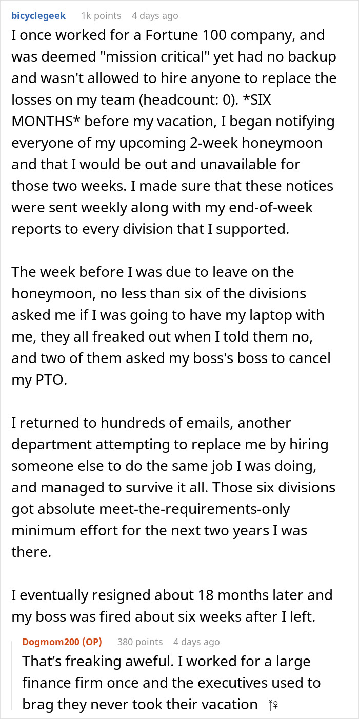 Person Gets Sent To HR For Not Answering Texts, Calls And Emails When On Vacation