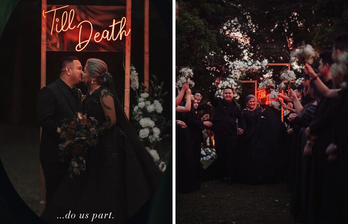 I Photographed An All-Black Themed Wedding, And It Turned Out Spectacularly (40 Pics)