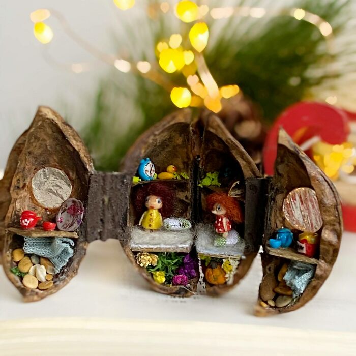 I Create Tiny Worlds Inside Walnut Shells (21 Pics)