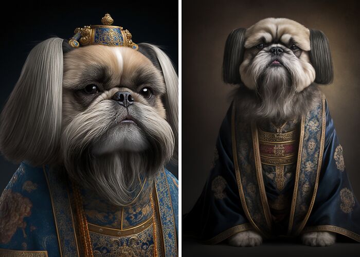 I Used Ai To Create The Historical Portraits Of The Shih Tzu Dynasty From Ancient China (14 Pics)