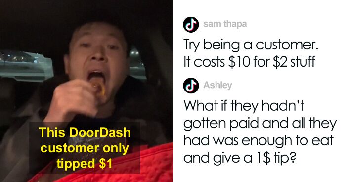 DoorDash Driver That’s Mad At A Low Tipper Eats Their Food, The Internet Reacts