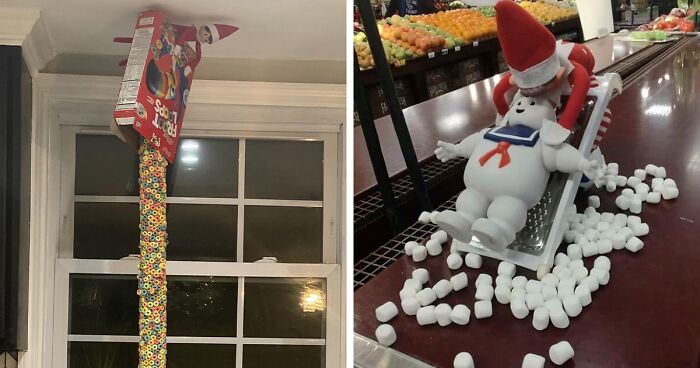 90 Funny, Cool And Creative Ideas That Took 'Elf On The Shelf' To Another Level, As Shared On This FB Group