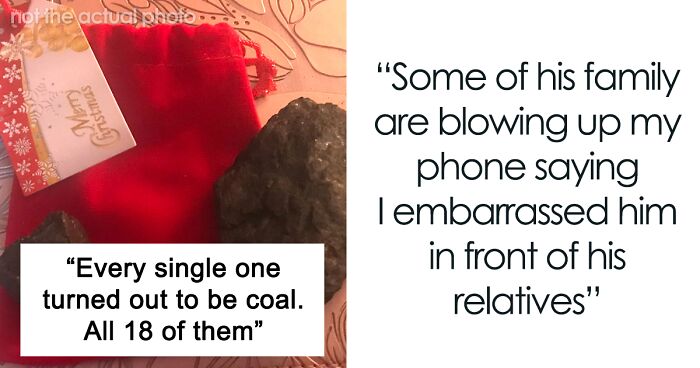 Person Storms Out From First Christmas With Fiancé After Getting 18 Pieces Of Coal As Gifts