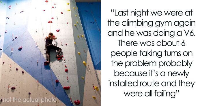 Woman Performs Better Than This Man At The Climbing Gym And Claps Back At His Snarky Remark, So He Is Upset When His Girlfriend Gives Her A High-Five